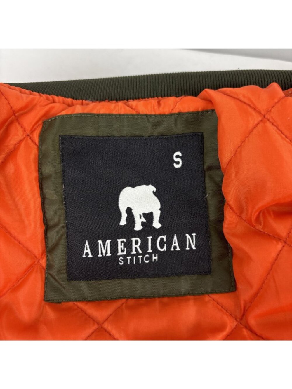 American Stitch Men's White Aviator Bomber Flight Jacket SM Army Patches F3 USA - Picture 8 of 8